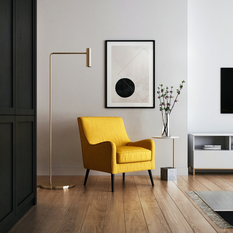 Wingback Linen Accent Armchair